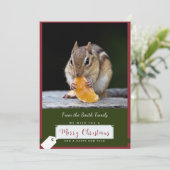 マンダリンスライスクリスマスカード付きチップムンク シーズンカード (スタンド正面)