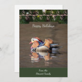 マンダリンダッククリスマスカード シーズンカード (正面/裏面)