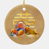 マンダリンダックスとダブルハピネスのシンボル セラミックオーナメント (裏面)