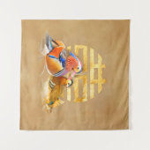 マンダリンダックスアンドダブルハピネスシンボル タペストリー (正面(横))