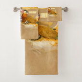 マンダリンダックスアンドダブルハピネスシンボル バスタオルセット (インサイチュ)