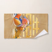 マンダリンダックスアンドダブルハピネスシンボル バスタオルセット (ハンドタオル)