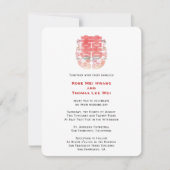 マンダリンダックス&ダブルハピネス中国のズ結婚 招待状 (正面)