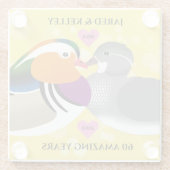 マンダリンダックズロベバード任意の記念日 ガラスコースター (裏面)