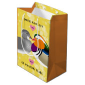 マンダリンダックズロベバード任意の記念日 ミディアムペーパーバッグ (裏面アングル)