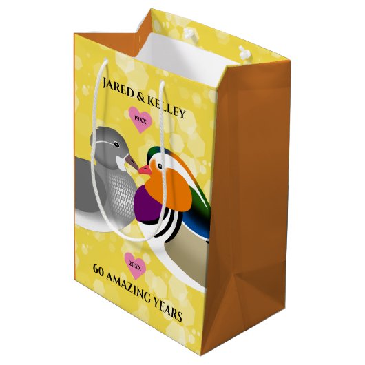 マンダリンダックズロベバード任意の記念日 ミディアムペーパーバッグ (裏面アングル)