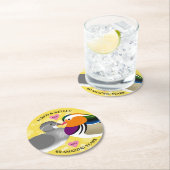 マンダリンダックズロベバード任意の記念日 ラウンドペーパーコースター (インサイチュ)