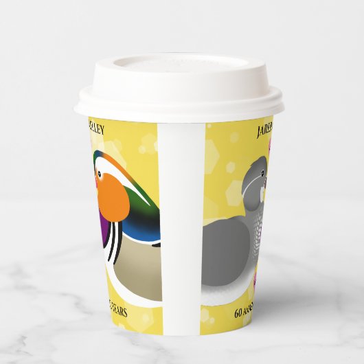 マンダリンダックズロベバード任意の記念日 紙コップ (左)