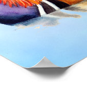 マンダリンダック絵画ウォーターカラーのポスター ポスター (角)