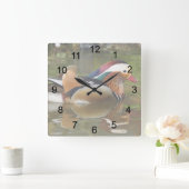 マンダリンダック スクエア壁時計 (ホーム)