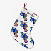 マンダリンフィッシュ漫画イラストレーション スモールクリスマスストッキング (正面 (吊り時))