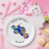 マンダリンフィッシュ漫画イラストレーション ペーパープレート (パーティー)