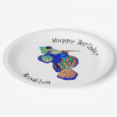 マンダリンフィッシュ漫画イラストレーション ペーパープレート (アングル)