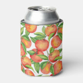 マンダリンフルーツ:水彩シームレスパターン。 缶クーラー (缶正面)