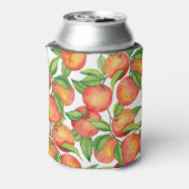 マンダリンフルーツ:水彩シームレスパターン。 缶クーラー (缶裏面)