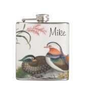 マンダリン中国のダック絵画ズ フラスク (正面)