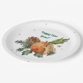 「マンダリン&ホリディデリートウォーターカラー」 ペーパープレート (アングル)