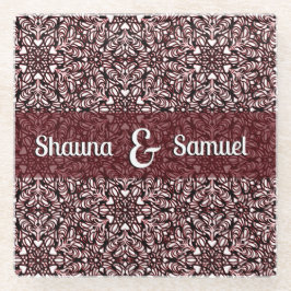 マンダルハート ガラスコースター