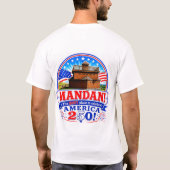 マンダンアメリカ250高校Tシャツ Tシャツ (裏面)
