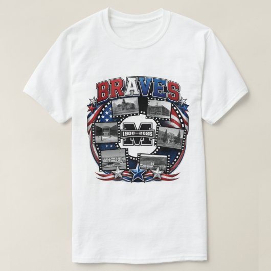 マンダン・ブレイブス・ハイスクールTシャツ Tシャツ (デザイン正面)