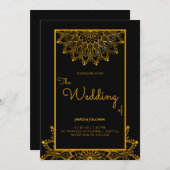 マンダ伝統的ラクラシックエレガント招待状 招待状 (正面/裏面)