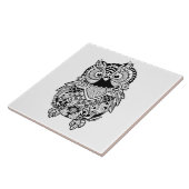 マンダ図解入りの、写真付きのラフクロウ タイル (側面)