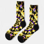 マンダ鮮やかラ華美デザイン ソックス (左)