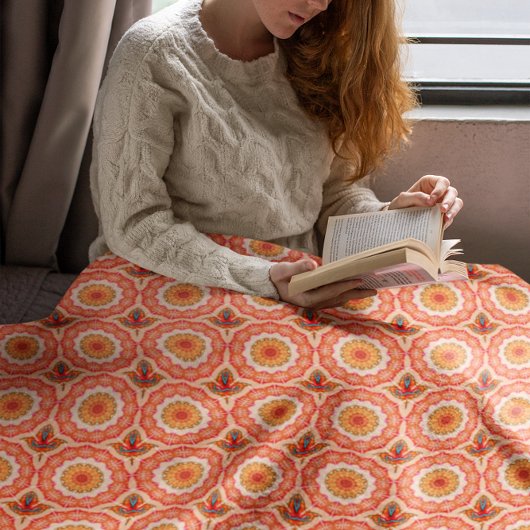 マンダ鮮やかラ調和 シェルパブランケット