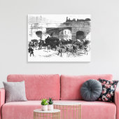 マンチェスターでの刑務所ヴァン攻撃 キャンバスプリント (インサイチュ (リビング))