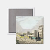 マンチェスターとリバプール鉄道の景色を見る マグネット (正面/裏面)