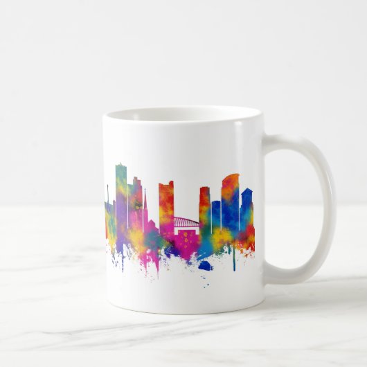 マンチェスターのスカイライン コーヒーマグカップ (右)