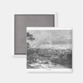 マンチェスターのビュー、T.Gustyneによる彫刻 マグネット (正面/裏面)