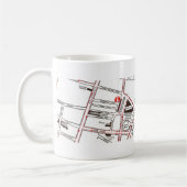 マンチェスターの中央地図 コーヒーマグカップ (左)