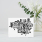 マンチェスターの黒素晴らし型地図 ポストカード (スタンド正面)