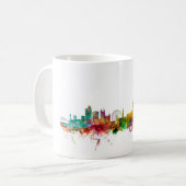 マンチェスターイギリスのスカイライン コーヒーマグカップ (正面左)