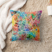 マンチェスターイギリスの通り都市地図 クッション (ブランケット)