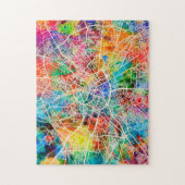 マンチェスターイギリスの通り都市地図 ジグソーパズル (縦)