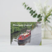 マンチェスターイングランドはがき(運河ボート) ポストカード (スタンド正面)