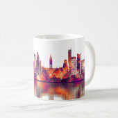 マンチェスターイングランドスカイライン コーヒーマグカップ (正面右)
