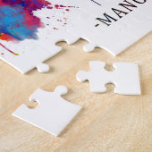 マンチェスターイングランドスカイライン ジグソーパズル (側面)