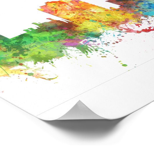 マンチェスターイングランドスカイライン ポスター (角)