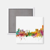 マンチェスターイングランドスカイライン マグネット (正面/裏面)