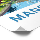 マンチェスターイングランドトラベルプリント ポスター (角)