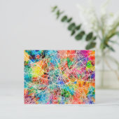 マンチェスターイングランド通りシティマップ ポストカード (スタンド正面)