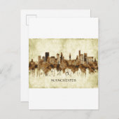 マンチェスターイングランド都市景観 インビテーションポストカード (正面/裏面)