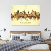 マンチェスターイングランド都市景観 キャンバスプリント (インサイチュ (寝室))