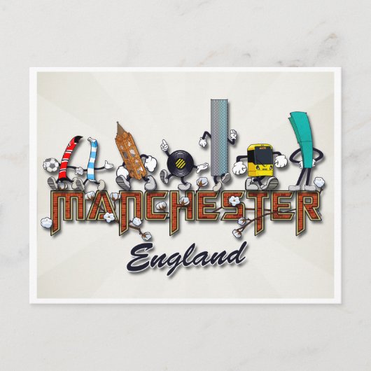 マンチェスターキャラクター ポストカード (正面)