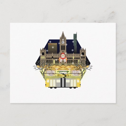 マンチェスタークリスマスマーケット シーズンポストカード (正面)