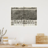 マンチェスターコネチカット1914パノラママップ ポスター (キッチン)