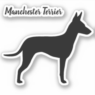 マンチェスターテリアドッグシルエットビニールステッカー シール